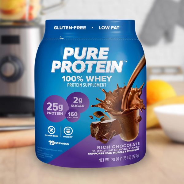 Pure Protein Whey Powder Rich Chocolate Vanilla Cream-5