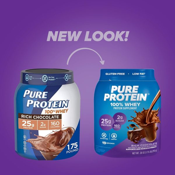 Pure Protein Whey Powder Rich Chocolate Vanilla Cream-1
