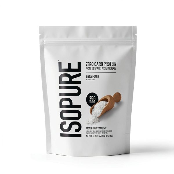 Isopure Whey Protein Isolate Unflavored Powder 1lb-1