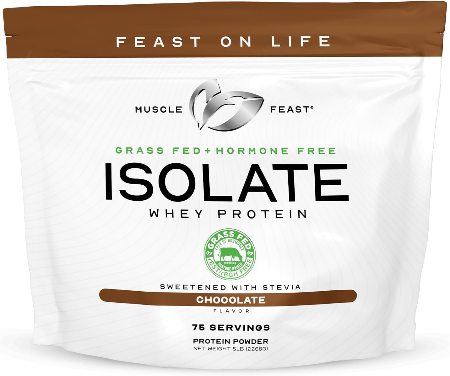 Unboxing grass fed whey protein isolate on a kitchen counter