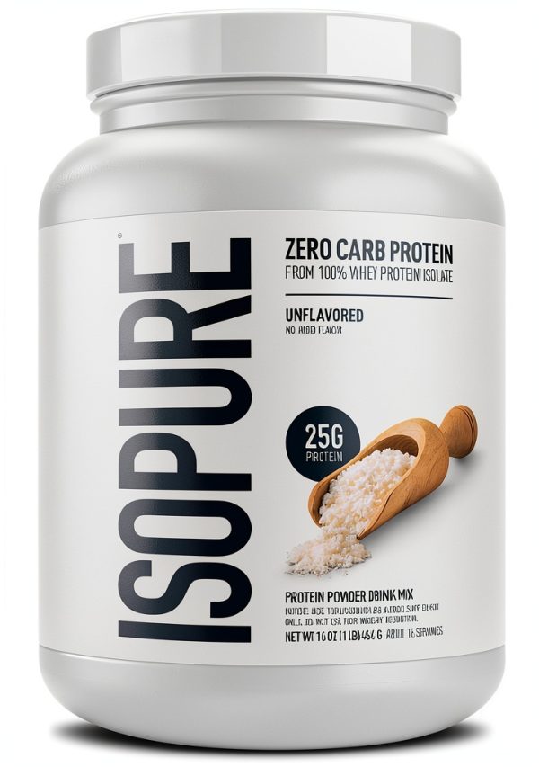 Isopure Whey Protein Isolate Unflavored Powder 1lb-3