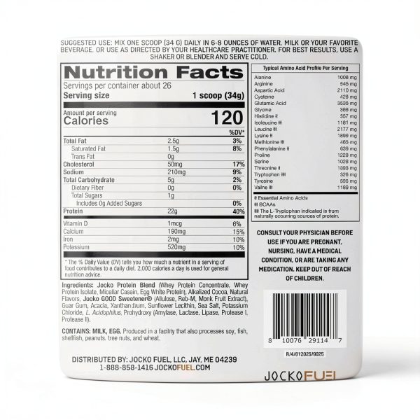 Jocko Milk Protein Powder 2lb Whey Isolate-2