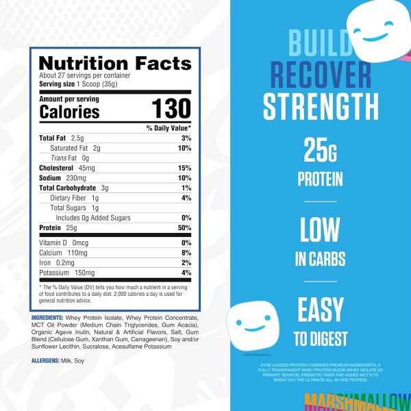 RYSE Loaded Protein Powder Whey Isolate Muscle Recovery-1