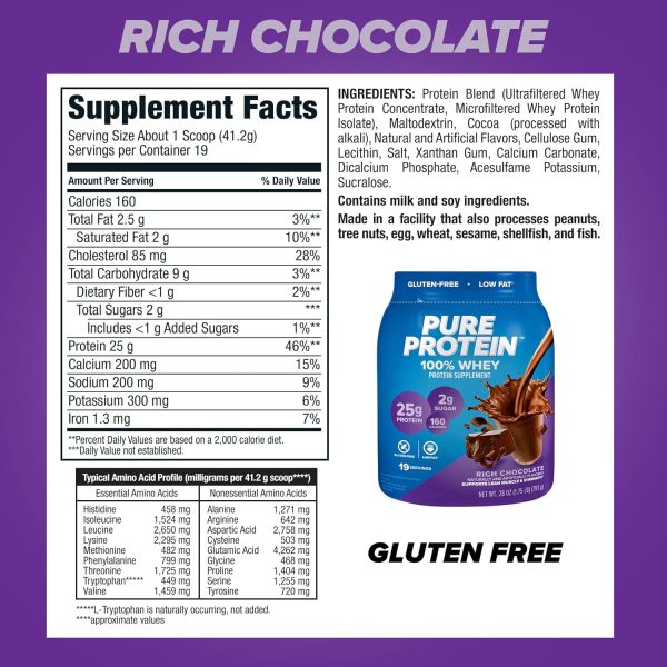 Pure Protein Whey Powder Rich Chocolate Vanilla Cream-2