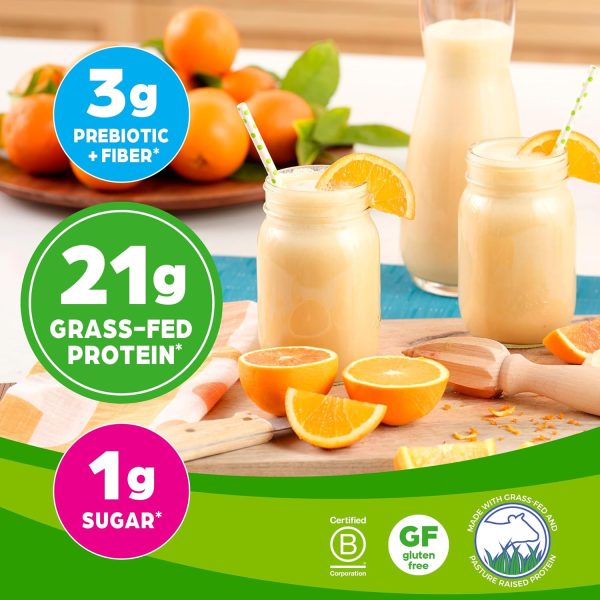 Orgain Grass Fed Whey Protein Powder Vanilla Bean 1.82 Pound-2
