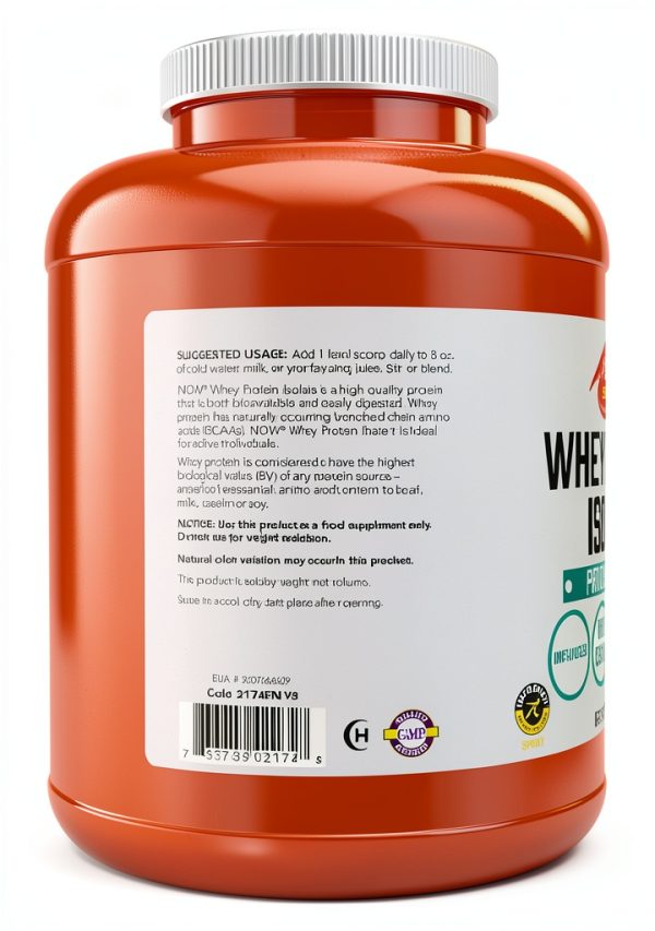 NOW Sports Whey Protein Isolate Unflavored Powder 25g-2