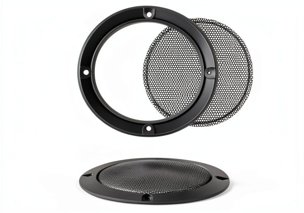 Facmogu 4 Inch Black Metal Speaker Grill-1