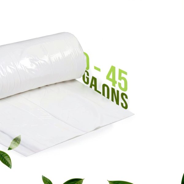 40-45 Gallon Trash Can Liners MAX MANUFACTURING Clear Strong Bags-4