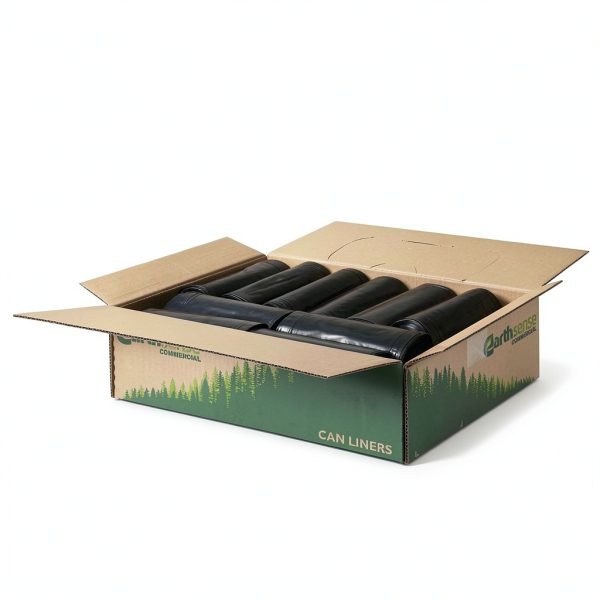 Earthsense Commercial RNW3310 Can Liner, 16 gal, .85 mil, 24" x 33", Black (Pack of 500)-1