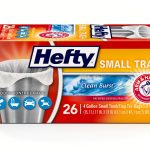 Hefty Small Garbage Bags 4 Gallon Flap Tie Clean Burst Scent 26 Count-0