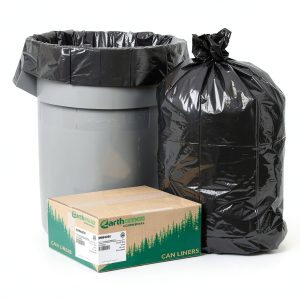 Earthsense Commercial RNW4050 Can Liner 33x39, 31-33 Gal, 1.25 mil, Black, (Case of 100)-0