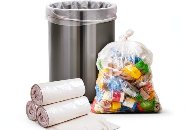 40-45 Gallon Trash Can Liners MAX MANUFACTURING Clear Strong Bags-0