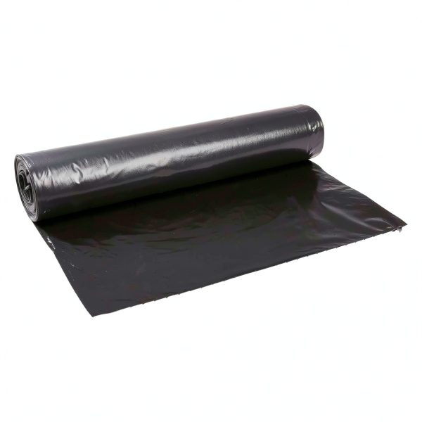 Boardwalk Recycled Low-Density Polyethylene Can Liners, 45 gal, 1.2 mil, 40" x 46", Black, 10 Bags/Roll, 10 Rolls/Carton-2