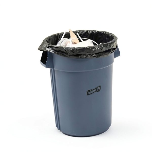 Heavy Duty Can Liner Genuine Joe GJO01535 Black Puncture Resistant-2