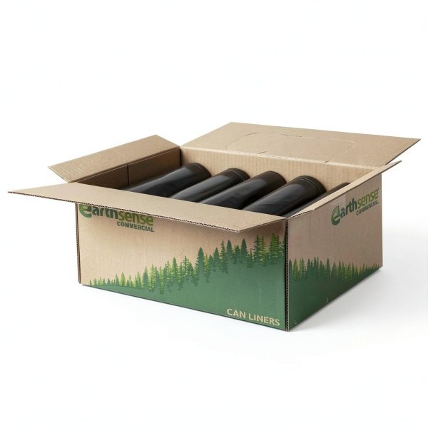 Earthsense Commercial RNW6050 Can Liner 55-60 gal Black (Pack of 100)-1