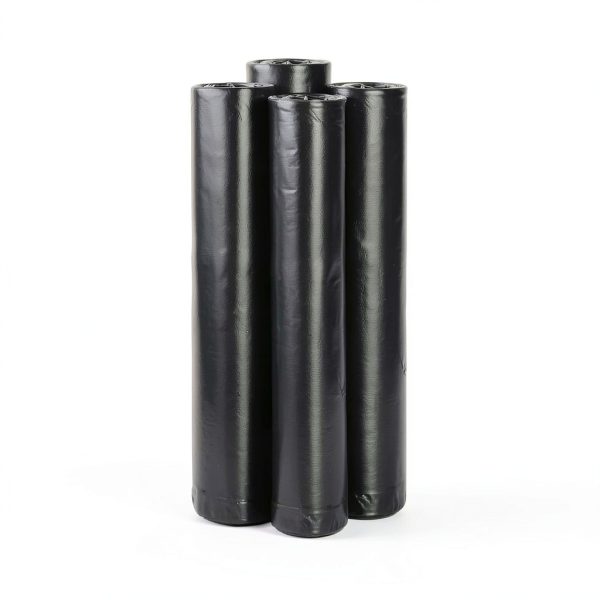 Boardwalk Recycled Low-Density Polyethylene Can Liners, 45 gal, 1.2 mil, 40" x 46", Black, 10 Bags/Roll, 10 Rolls/Carton-4