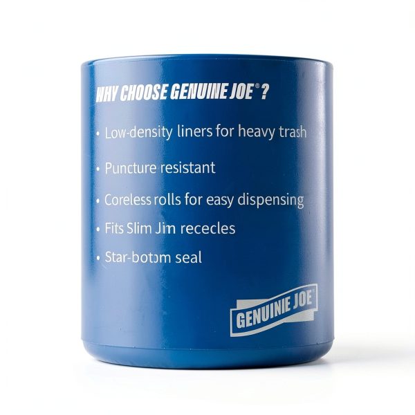 Genuine Joe Low Density Can Liners 28.5" x 43" Black 23gal 150 Count-7