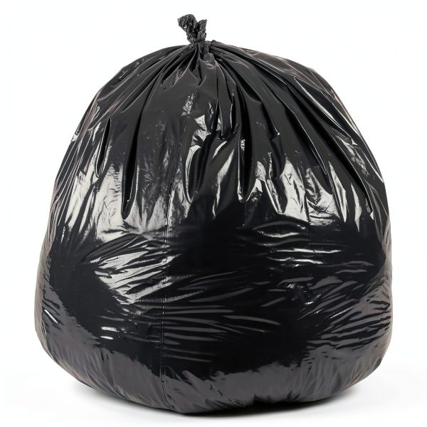 Boardwalk Recycled Low-Density Polyethylene Can Liners, 45 gal, 1.2 mil, 40" x 46", Black, 10 Bags/Roll, 10 Rolls/Carton-1