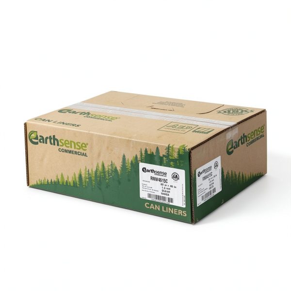 Earthsense Commercial Can Liner 15mil Clear 100pk-2