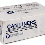 Inteplast Group S434812N 48 Length x 43 Width x 12 Mic Thickness Natural Color HDPE Commercial Coreless Institutional Trash Can Liner Case of 8 Roll 25 Bags per Roll-0